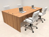 Four Person Modern No Panel Office Workstation Desk Set, #OT-SUS-FPN6