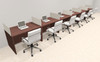 Six Person Modern Acrylic Divider Office Workstation Desk Set, #OT-SUS-SP22