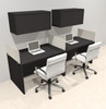 Two Person Modern Acrylic Divider Office Workstation Desk Set, #OT-SUS-SP29