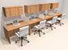 Four Person Modern Acrylic Divider Office Workstation Desk Set, #OT-SUS-SP36