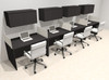 Four Person Modern Acrylic Divider Office Workstation Desk Set, #OT-SUS-SP39
