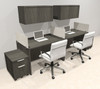 Two Person Modern Acrylic Divider Office Workstation Desk Set, #OT-SUS-SP50