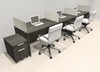 Three Person Modern Acrylic Divider Office Workstation Desk Set, #OT-SUS-SP75
