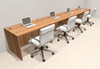 Four Person Modern No Panel Office Workstation Desk Set, #OT-SUS-SPN11
