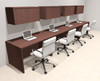 Four Person Modern No Panel Office Workstation Desk Set, #OT-SUS-SPN37