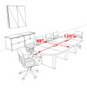 Racetrack Cable Management 10' Feet Conference Table, #OF-CON-CRP1