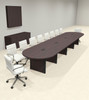 Racetrack Cable Management 18' Feet Conference Table, #OF-CON-CRP38