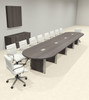 Racetrack Cable Management 18' Feet Conference Table, #OF-CON-CRP40