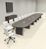 Racetrack Cable Management 24' Feet Conference Table, #OF-CON-CRP64