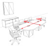 Modern Racetrack 10' Feet Conference Table, #OF-CON-CRQ3