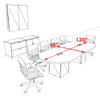 Modern Racetrack 10' Feet Conference Table, #OF-CON-CRQ6