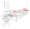 Modern Racetrack 18' Feet Conference Table, #OF-CON-CRQ36