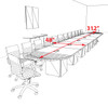 Modern Racetrack 26' Feet Conference Table, #OF-CON-CRQ66