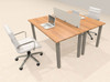 2 Person Modern  Metal Leg Office Workstation Desk Set, #OT-SUL-FPM1