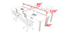 4 Person Modern  Metal Leg Office Workstation Desk Set, #OT-SUL-FPM8