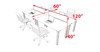 4 Person Modern  Metal Leg Office Workstation Desk Set, #OT-SUL-FPM9