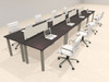 8 Person Modern  Metal Leg Office Workstation Desk Set, #OT-SUL-FPM19