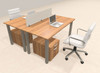 2 Person Modern  Metal Leg Office Workstation Desk Set, #OT-SUL-FPM46