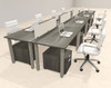 8 Person Modern  Metal Leg Office Workstation Desk Set, #OT-SUL-FPM65