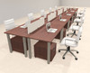 10 Person Modern  Metal Leg Office Workstation Desk Set, #OT-SUL-FPM67