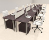 10 Person Modern  Metal Leg Office Workstation Desk Set, #OT-SUL-FPM68