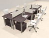 6 Person Modern  Metal Leg Office Workstation Desk Set, #OT-SUL-FPM78