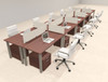 10 Person Modern  Metal Leg Office Workstation Desk Set, #OT-SUL-FPM87