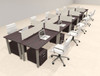 10 Person Modern  Metal Leg Office Workstation Desk Set, #OT-SUL-FPM88