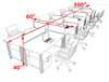 10 Person Modern  Metal Leg Office Workstation Desk Set, #OT-SUL-FPM90