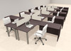 10 Person Modern  Metal Leg Office Workstation Desk Set, #OT-SUL-FPM113