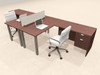 2 Person Modern  Metal Leg Office Workstation Desk Set, #OT-SUL-FPM117