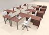 8 Person Modern  Metal Leg Office Workstation Desk Set, #OT-SUL-FPM132