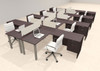 8 Person Modern  Metal Leg Office Workstation Desk Set, #OT-SUL-FPM133