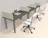 3 Person Modern  Metal Leg Office Workstation Desk Set, #OT-SUL-SPM10