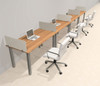 4 Person Modern  Metal Leg Office Workstation Desk Set, #OT-SUL-SPM11