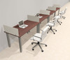 4 Person Modern  Metal Leg Office Workstation Desk Set, #OT-SUL-SPM12