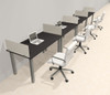 4 Person Modern  Metal Leg Office Workstation Desk Set, #OT-SUL-SPM14