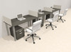 3 Person Modern  Metal Leg Office Workstation Desk Set, #OT-SUL-SPM35