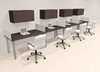 4 Person Modern  Metal Leg Office Workstation Desk Set, #OT-SUL-SPM63