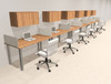 6 Person Modern  Metal Leg Office Workstation Desk Set, #OT-SUL-SPM71