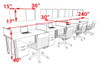 4 Person Modern  Metal Leg Office Workstation Desk Set, #OT-SUL-SPM89