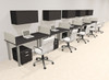 5 Person Modern  Metal Leg Office Workstation Desk Set, #OT-SUL-SPM94