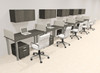5 Person Modern  Metal Leg Office Workstation Desk Set, #OT-SUL-SPM95