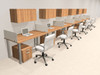 6 Person Modern  Metal Leg Office Workstation Desk Set, #OT-SUL-SPM96