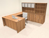 7pcs U Shaped 60"w X 102"d Modern Executive Office Desk, #OT-SUS-U11