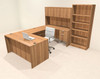 6pcs U Shaped 60"w X 102"d Modern Executive Office Desk, #OT-SUS-U61