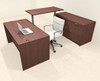 4pcs U Shaped 60"w X 102"d Modern Executive Office Desk, #OT-SUS-UH12
