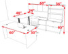 7pcs U Shaped 60"w X 102"d Modern Executive Office Desk, #OT-SUS-UH39