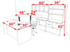 pcs U Shaped 60"w X 102"d Modern Executive Office Desk, #OT-SUS-UH102