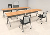 4pcs I Shape 10' Feet Nesting Training / Conference Table, #OT-SUL-T11-A